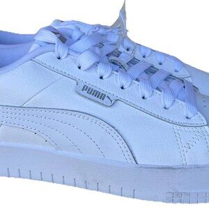 Women's Puma Jada Renew Lace Up Casual Shoes 386401-01 Triple White Size 10